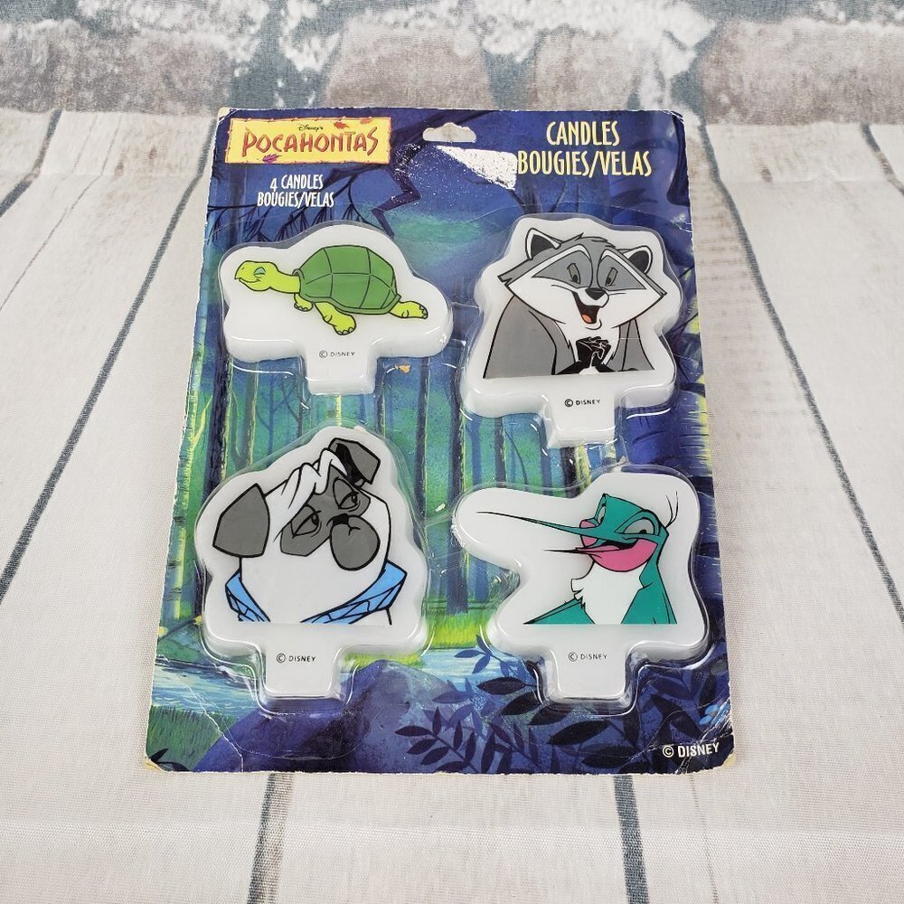 2/$25 Vintage 90s Disney Pocahontas Candles Meeko Percy Flit Turtle